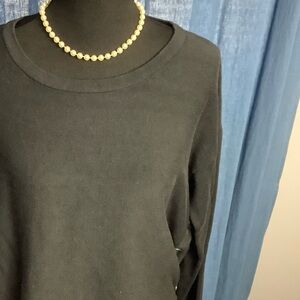 Crown & Ivy Black Long Sleeve Tee